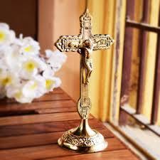Estatua de Arte de Metal, estatua de calidad prémium de Jesús en cruz de latón, precio al por mayor - Product Image 3