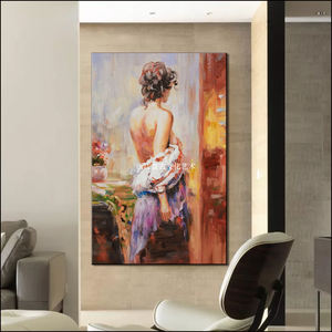 Pintura al Óleo Abstracta de Mujer Desnuda, Pintura al Óleo de la Espalda de una Hermosa Chica para Decoración de Pared de Sala de Estar, Cuadros, Venta al por Mayor de Fábrica - Product Image 4