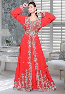 -BEAUTIFUL---CAFTAN robe embellie en cristal perles de verre pierre travail-pour-fête-usure et de mariage-2021 - Product Image 2