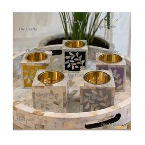 เตาเผาเครื่องหอมไม้ประดับมุก ชุดสองชิ้น ขนาดและรูปทรงแตกต่างกัน ราคาดีที่สุด - Product Image 6