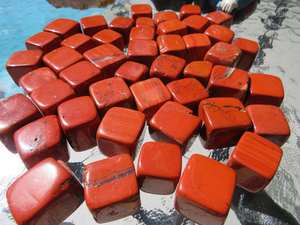 หินโมราก้อนสี่เหลี่ยมสีแดง,หินอัญมณีทรงสี่เหลี่ยมหินธรรมชาติหินคริสตัลขัดแจสเปอร์ Alfazal - Product Image 2