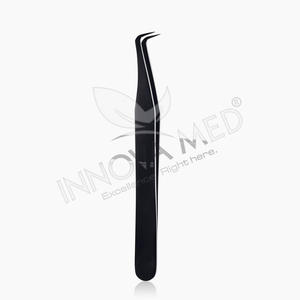 Pinzas para Extensión de Pestañas de 45 Grados, Color Negro Mate, Herramientas de Aplicación de Pestañas para Salón de Belleza con Punta Puntiaguda para Extensión de Pestañas - Product Image 5