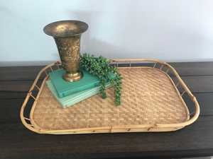 ร้อนออกแบบ Handwoven ขายส่งหวายไม้ไผ่ที่ให้บริการตกแต่งถาดสำหรับบ้านและร้านอาหารทำในเวียดนาม - Product Image 3