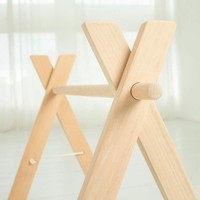 Cadre de jeu en bois pour bébé, rotin naturel, 16 pièces, jouet suspendu, bon marché
