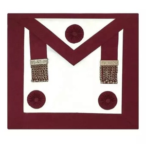 ผ้ากันเปื้อนเมสันแบบสั่งทำพิเศษ ปักลายหนังรูปทรงสี่เหลี่ยม ขนาด 40x35 ซม. พร้อมตราปักเย็บติดและแม่เหล็ก - Product Image 4