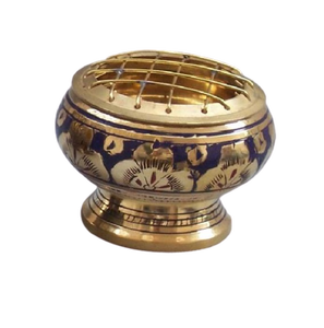 Best Quality of Incense Resin <b>Burner</b> With Carved & Color Work Made of Brass Charcoal <b>Burner</b> and <b>Oud</b> <b>Burner</b> - Product Image 2