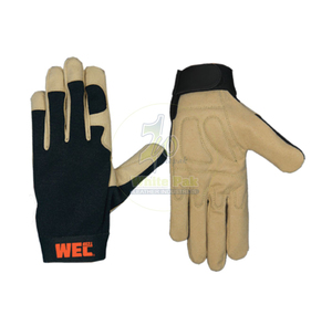 Gants de sécurité anti-choc de haute qualité, outils à main personnalisés, gants de mécanicien en cuir synthétique souple résistant aux chocs, blancs, Pak 303 GP, antidérapants - Product Image 1