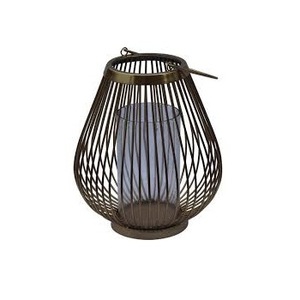 Soporte votivo para lámparas de vela hechas a mano, soporte para luz de té, linternas antiguas de hierro marrón, red decorativa para el hogar, estampado de logotipo personalizado - Product Image 5