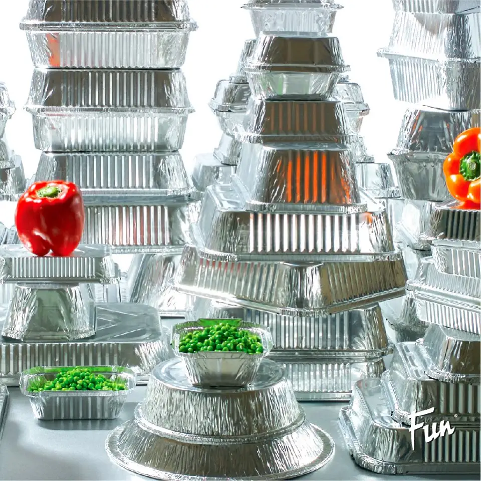 Al Bayader Disposable Aluminum Foil Container/Tray/Lunch Box for Food Packaging