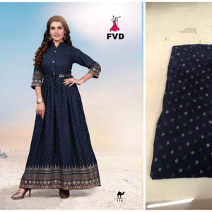 ผ้าเครปพิมพ์ลายผ้าจอร์เจียสำหรับสาวอินเดียเสื้อผ้าสำหรับงานเทศกาลที่มีการคัดเลือกมากที่สุด - Product Image 3