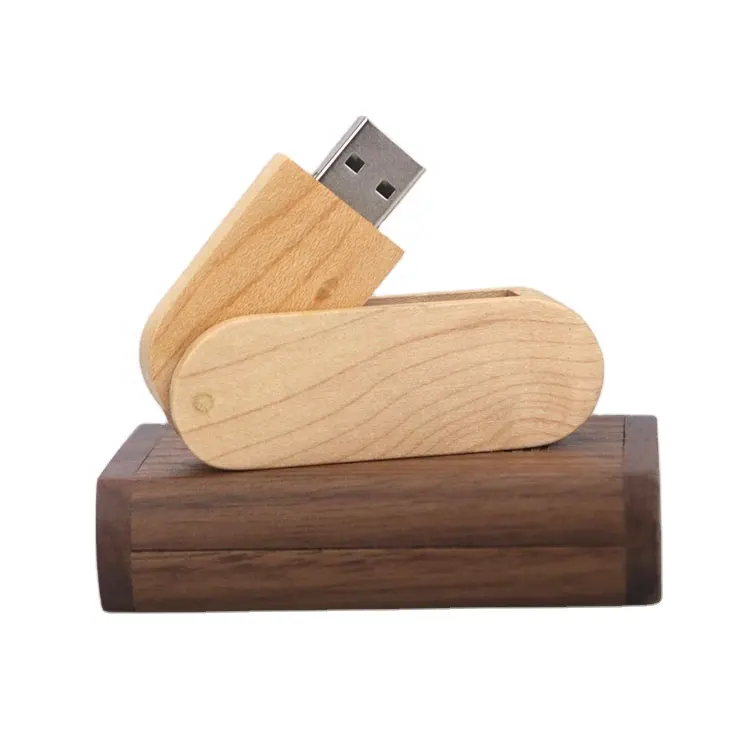 Logotipo personalizado de madera de 2GB 4GB 8GB 16GB 32GB bambú USB flash drive