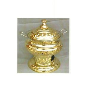 Chauffe-plat en relief indien doré - Product Image 1