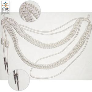 Servicio OEM, Cordón Dorado Aiguillette en Hilo Metálico de Seda, Mylar o Alambre de Bullion con Puntas Doradas - Product Image 2