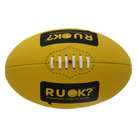 Mousse de point de machine de couleur différente PVC imprimé personnalisé Mini ballon de rugby imprimé AFL Football Aussie Football / 20 Cms AFL Ball