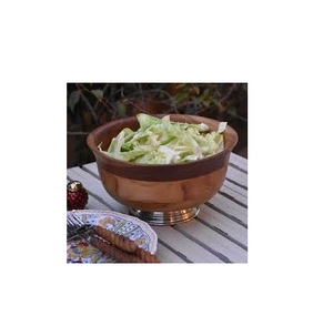 Ustensiles de cuisine décoratifs rustiques personnalisés bol à salade en bois base en acier haut exigeant meilleure vente - Product Image 1