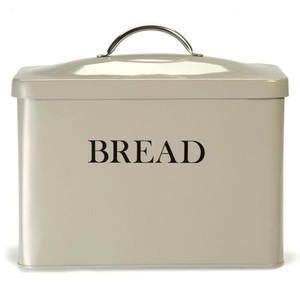 White Portable Farmhouse Kitchen Bread <b>Bin</b> Multi-Functional Metal <b>Storage</b> Container Rectangle Shape for Beverage Use - Product Image 2