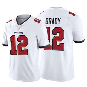 Conjunto de uniforme de fútbol americano con logotipo personalizado impreso, diseño transpirable de talla grande con mangas cortas para la temporada de verano - Product Image 2