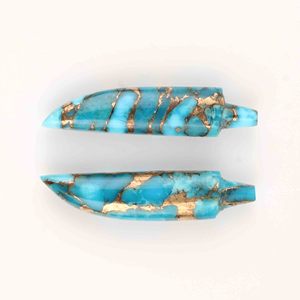 Turquesa de Cobre Azul Mohave en Forma de Espada de 7x30 mm, Briolette Lisa Calibrada, Cuarzo Natural Suelto para Joyería, Superventas - Product Image 3
