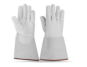 ถุงมือเชื่อมความปลอดภัยทำจากหนังพร้อมปลอกแขน15ซม. - Product Image 4