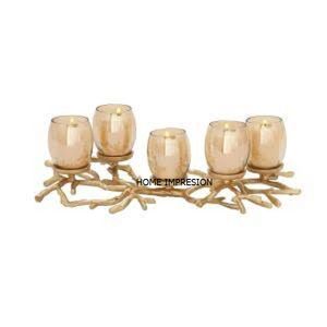 Antler, Color dorado, 4 luces, nuevo diseñador, candelabro moderno, candelabro decorativo para boda, decoración del hogar al precio más bajo - Product Image 2