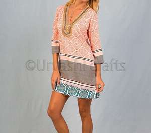 Tunique perlée de créateur pour femme, à manches longues, avec imprimé numérique, nouvelle collection - Product Image 2