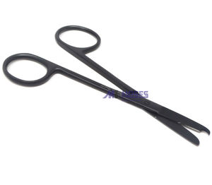 Tijeras de costura de 4,5 ", delicadas, con gancho de extracción de sutura, color negro - Product Image 3