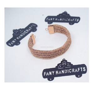 Brazaletes iraníes huecos de cobre cúbico Kada, joyería de cobre antiguo para mujer, de agosto de 2022 - Product Image 3