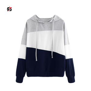 2025 femmes en plein air Streetwear à capuche sweat Tech polaire Patchwork personnalisé marque Logo taille couleurs étiquettes prix pas cher - Product Image 4