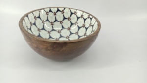 Ensemble d'assiettes rondes en bois naturel, vaisselle en bois, plat de service alimentaire, assiette en bois - Product Image 6