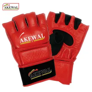 Guantes profesionales de cuero auténtico, guantes de MMA