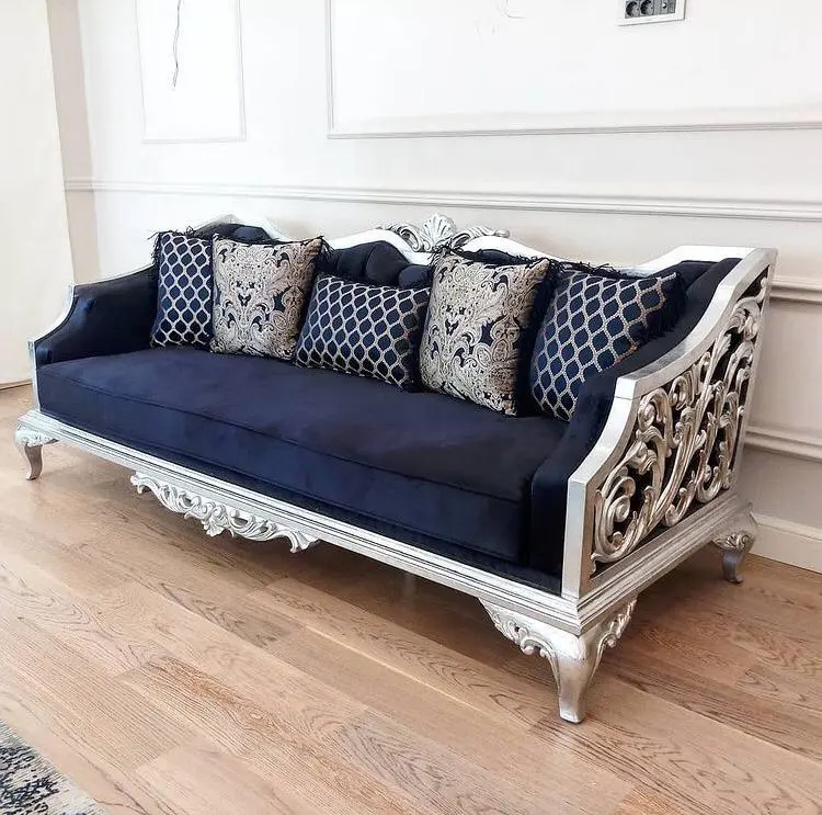 Ghế Sofa Phòng Khách Độc Quyền Thiết Kế Chạm Khắc Sofa Cổ Điển Bộ Phòng Khách Sofa Cổ Điển Đồ Nội Thất Phòng Khách