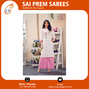 Exportador indio de nuevo diseño, las mujeres usan hermoso rayón digital impreso Kurti al mejor precio - Product Image 2