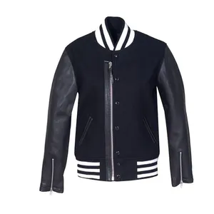 Veste de basket-ball unisexe personnalisée 2024, qualité supérieure, en cuir et laine, veste universitaire respirante, écologique, broderie, hommes et femmes - Product Image 6