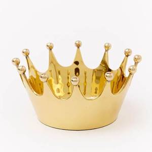 Corona de Metal con Recubrimiento de Polvo Dorado, Corona Decorativa de Lujo al por Mayor, de la Mejor Calidad, en Venta - Product Image 3