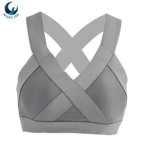 Pro Fit Fitness Wear Back Cross Wholesale Gym High-Support yoga Fitness Bra felpe personalizzate