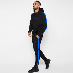 Chándal de poliéster con logotipo personalizado para hombre y mujer, ropa deportiva con capucha y cremallera completa, para entrenamiento y trotar - Product Image 2