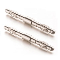 Connecteur à balle personnalisé, fiche banane 4 mm, prise 4 mm, filetage M4, nickelage