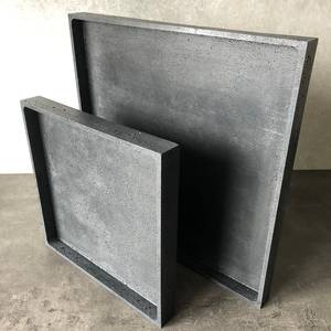 Plateau de service rond en béton gris 25 cm moyen par KSN - Product Image 4