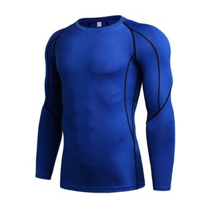 <b>Mens</b> Fitness Compression <b>Base</b> <b>Layer</b> Top Long Sleeve Quick Dry Spandex/Polyester Tights for Running Gym Workout - Product Image 3