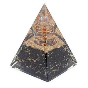 Belle pyramide nubienne orgone cristal naturel pierre d'agate noire pierre précieuse pierre semi-précieuse artisanat pour l'énergie harmonique Reiki - Product Image 2