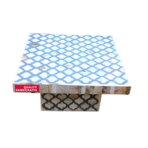 Meilleures ventes Nouveau support à gâteau rectangulaire de luxe en bois avec incrustation de nacre pour mariage et anniversaire Fabriqué en Inde - Product Image 1