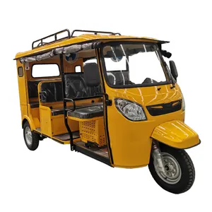 New Bajaj Three Wheel Passenger Tricycle 3 Wheeler motorcycle thailand Tuk Tuk motor petrol Tricycle with iron roof luggage rack