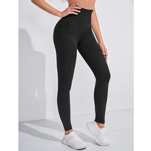 GAF New Arrival High Quality Simple Solid Women Yoga Leggings Pants Breathable Windproof Lightweight Plus Size <b>Knee</b> Length - Product Image 1