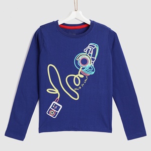 T-shirt à manches longues léger et confortable pour les jeunes t-shirt à col rond imprimé personnalisé fabriqué au Bangladesh t-shirt pour garçons - Product Image 1