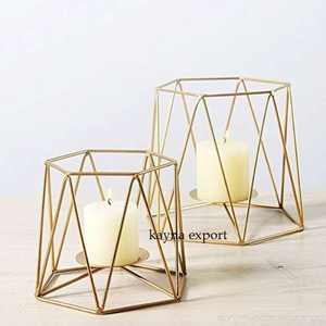 Nouveau fil Style fantaisie bougeoir pour noël nouvel an et fête d'anniversaire décoration or fini fil support bougeoirs - Product Image 1