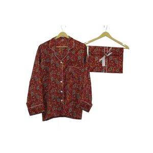 ชุดนอนผ้าไหมอินเดียสำหรับผู้หญิง ทำมือ ลายดอกไม้ คอวี แขนยาว ระบายอากาศได้ดี ไซส์ใหญ่ ผ้าไผ่ เซ็กซี่ เหมาะสำหรับฤดูใบไม้ผลิ ฤดูร้อน และฤดูใบไม้ร่วง - Product Image 3