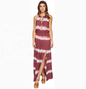 Robe longue de style bohème, vêtements pour femmes, avec cravate en rayonne, nouveauté 2020 - Product Image 2