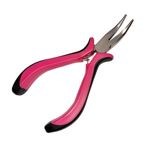 Pince d'extension de cheveux à micro anneau professionnel en acier inoxydable tête droite avec dents - Product Image 4