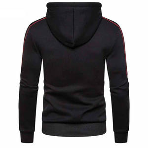 Vente en gros de sweat-shirts à capuche en coton imperméable et respirant à manches longues pour hommes, logo personnalisé, mode d'hiver, noir, OEM personnalisé - Product Image 2