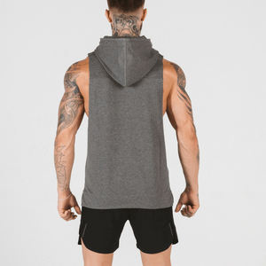 New Design <b>Men's</b> Zip <b>Hoodie</b> 100% Heavyweight Cotton Digital Printing Acid Wash High Quality Terry Logo Graphic <b>sleeveless</b> Hood - Product Image 2